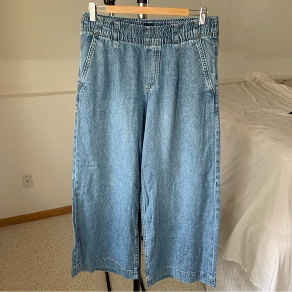 Gap Wide Leg Pull On High Rise Jeans Women’s Small - Picture 1 of 6